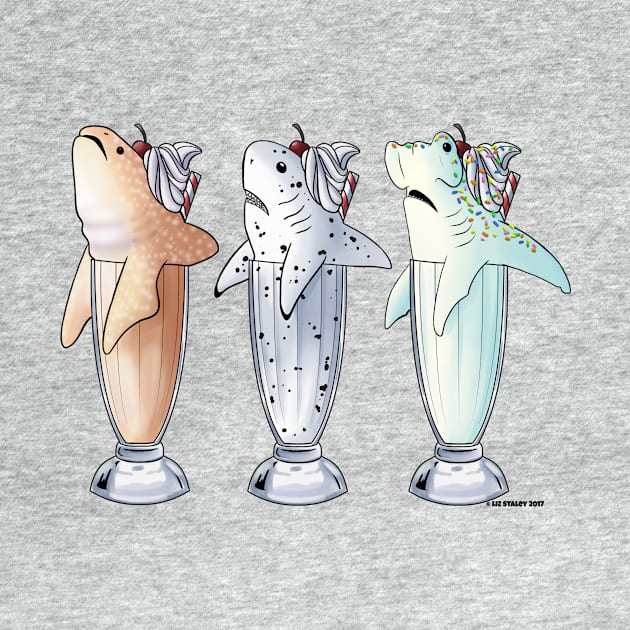 Mixed Trio of Milksharks by lizstaley